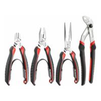 cpea4 Facom 4-Piece Plier Set, Angled, Straight Tip, 160 mm, 185 mm, 200 mm, 245 mm Overall