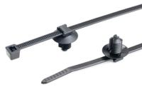 156-00154 HellermannTyton Cable Tie, 160mm x 4.6 mm, Black Nylon, Pk-500
