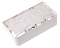 0-802-85 Legrand Mosaic White Plastic Back Box, NF, IP20, 2 Gangs