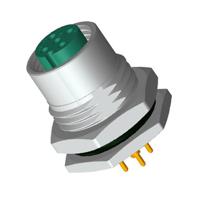 m12a-04pffp-sf8001 Amphenol Industrial Circular Connector, 4 Contacts, Panel, M12 Connector, Socket, Female, IP68, IP69K, M Series