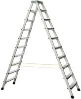 41270 Zarges Aluminium 2 x 10 steps Step Ladder, 2.2m open length