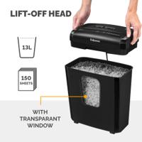 4631201 Fellowes Powershred 6M 13L Mini Cut Shredder Sheet Shreading