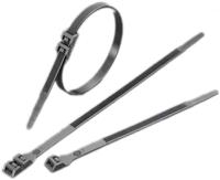 865-9653 RS PRO Cable Tie, Double Locking, 610mm x 9 mm, Black Nylon, Pk-100