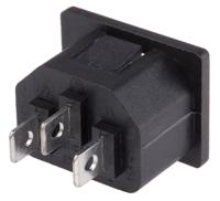 896-2127 RS PRO C14 Snap-In IEC Connector Male, 10A, 250 V