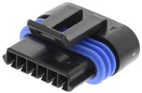 12162210 Delphi, Metri-Pack 150.2 Pull-To-Seat Automotive Connector Socket Black Cable Mount 6 Way, Crimp Termination