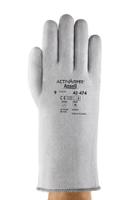 42474080 Ansell ActivArmr Grey Polyester Cotton Fibre Work Gloves, Size 8, Nitrile Coating