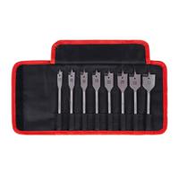 kfwdk08 Starrett 8-Piece Flat Wood Drill Bit Set for Wood, 32mm Max, 12mm Min