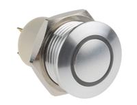 175-9643 RS PRO Illuminated Push Button Switch, Latching, Panel Mount, 16mm Cutout, SPST, Green LED, 36V dc, IP67