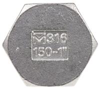 499-3489 RS PRO Stainless Steel Pipe Fitting Hexagon Plug, Male R 1in