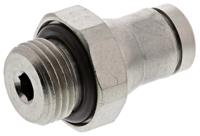 3601-04-10 Legris LF3600 Series Straight Threaded Adaptor, G 1/8 Male to Push In 4 mm, Threaded-to-Tube Connection Style