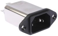 fn9222-10-06 Schaffner 10A, 250 V ac Male Panel Mount IEC Filter FN9222-10-06, Faston None Fuse