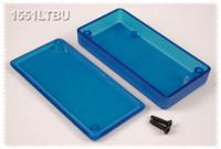 1551ltbu Hammond 1551 Series Translucent Blue ABS Enclosure, IP54, Flanged, Translucent Blue Lid, 80 x 40 x 15mm