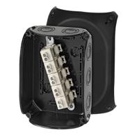 kf-1010-b HENSEL KF Series Black Polycarbonate Terminal Box, IP66, IP67, IP69, 5 Terminals, 77 x 180 x 130mm