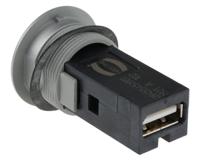 09454521901 HARTING Straight, Panel Mount, Socket- Single Port Type A 2.0 USB Connector