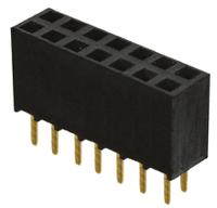 ssw-107-02-g-d Samtec SSW Series Straight Through Hole Mount PCB Socket, 14-Contact, 2-Row, 2.54mm Pitch, Solder Termination