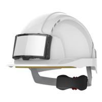 ajb173-400-100 JSP EVOLite Mid White Safety Helmet With Card Holder, Ventilated