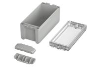 96024135 Bopla Bocube Series Light Grey Polycarbonate General Purpose Enclosure, IP66, IK07, Transparent Lid, 191 x 80 x 90mm