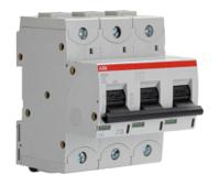 2ccs863001r0254-s803s-c-25a-50-ka ABB High Performance S800S MCB, 3P, 25A Curve C, 400 V, 690 V AC, 50 kA Breaking Capacity