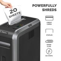 4612101 Fellowes Powershred 125Ci 53L Cross Cut Shredder Eliminating Paper Jams