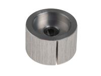 498-902 RS PRO 22mm Silver Potentiometer Knob for 6.4mm Shaft Splined