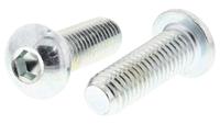 822-9224 RS PRO Bright Zinc Plated Steel Hex Socket Button Screw, ISO 7380, M10 x 30mm