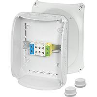 kf-3550-a HENSEL KF Series Grey Polycarbonate Junction Box, IP66, IP67, IP69, 5 Terminals, 122 x 295 x 225mm