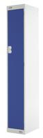 521-374 RS PRO 1 Door Steel Blue Industrial Locker, 1800 mm x 300 mm x 450mm