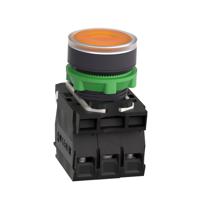 xb5aw35m5 Schneider Electric Harmony Series Illuminated Push Button, Panel Mount, 22mm Cutout, SPDT