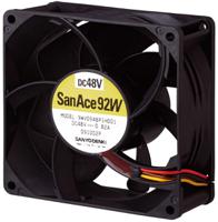 9wv0948p1h001 Sanyo Denki 9WV Series Axial Fan, 48 V dc, DC Operation, 302.4m³/h, 39.4W, 820mA Max, IP68, 92 x 92 x 38mm