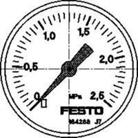 ma-50-25-14-en Festo G 1/4 Analogue Pressure Gauge 2.5bar Back Entry 50mm Outside Diameter