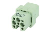 c146-10b008-000-2 Amphenol Industrial D Type Insert, 8 Way, 16A, Female, Heavy Mate D, Cable Mount, 42 V
