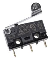 avl32553 Panasonic Roller Lever Micro Switch, Solder Terminal, 5 A @ 250 V ac, SP-CO