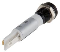 843-2486 RS PRO Orange Panel Mount Indicator, 21.6 → 26.4V dc, 8mm Mounting Hole Size, IP67