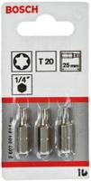 2607001611 Bosch Torx Screwdriver Bit, T20 Tip, 25 mm Overall