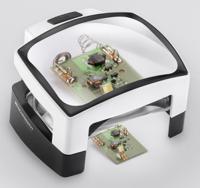 1566 Eschenbach  LED Magnifying Lamp with Table Lamp, 12dioptre, 100 x 75mm Lens