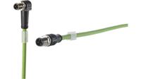 142m1d19020 Metz Connect Male 4 way M12 to Male 4 way M12 Connector Cable, 2 m
