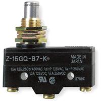 z-15gq-b7-k Omron Z Series Plunger Limit Switch, NO/NC, IP00, SPDT, Thermosetting Resin Housing, 500V ac Max, 15A Max