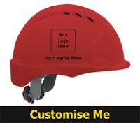 ajb160-000-600 JSP EVOLite Red Safety Helmet, AdjustableVentilated