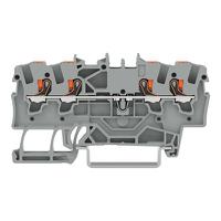 2201-1401 WAGO  TOPJOB S Series Grey, 1.5mm², 1-Level, Push In Termination, ATEX, CSA, IECEx