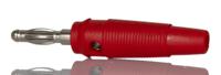 208-0252 RS PRO Red Male Banana Plug, 4 mm Connector, Screw Termination, 24A, 30V, Nickel Plating