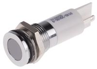 703-9055 RS PRO White Panel Mount Indicator, 6 → 36V dc, 14mm Mounting Hole Size, Solder Tab Termination, IP67