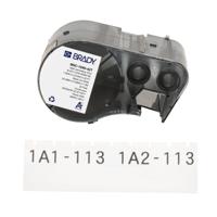 m5c-1000-427 Brady B-427 on Black on White, Transparent Label, 25.40 mm Width, 9.53mm Label Width