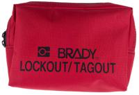 lockout-belt-pouch-red-5x7 Brady Red Heavy Duty Nylon Lockout Tagout Empty Bags & Pouches