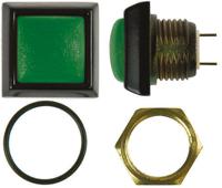 59-213 ITW Switches 59 Series Miniature Push Button Switch, Momentary, Panel Mount, 13.65mm Cutout, SPST, Clear LED, 125V ac,