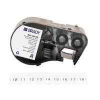 m4c-240-498 Brady B-498 on Black on White Label, 6.10 mm Width