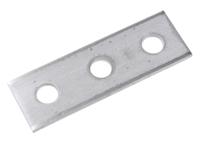 p-1066-ss Stainless Steel Rectangular Bracket 3 Hole, 14.3mm Holes, 120 x 40mm