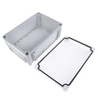 ekjb-130-t-ekjvt Fibox EK Series Grey Polycarbonate Enclosure, IP66, IP67, Flanged, Transparent Lid, 280 x 190 x 130mm