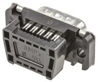 1658613-4 TE Connectivity Amplimite HDF-20 9 Way Right Angle Cable Mount D-sub Connector Plug, 2.76mm Pitch
