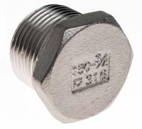 499-3473 RS PRO Stainless Steel Pipe Fitting Hexagon Plug, Male R 3/4in