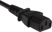 123-0961 RS PRO Straight IEC C13 Socket to Straight IEC C14 Plug Power Cord, 3m